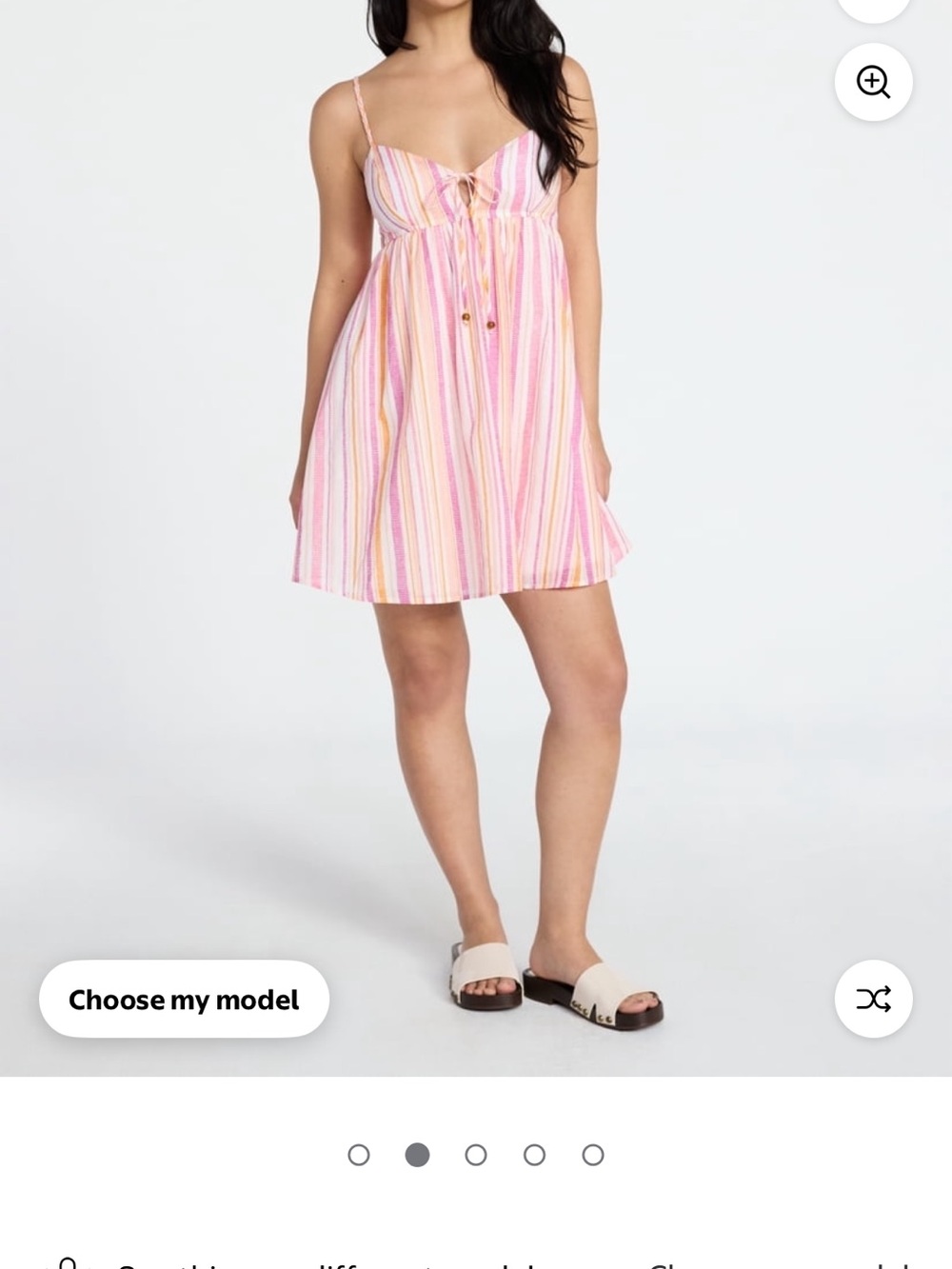 No Boundaries Pink, Orange & Cream Striped Mini Dress